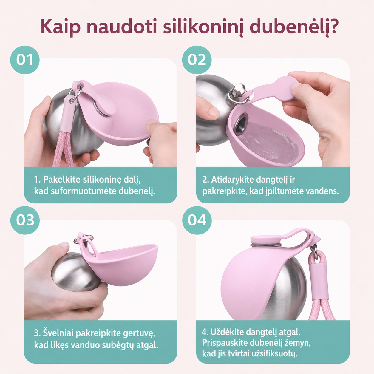 Gurkšt™ 2-in-1 gertuvė su dubenėliu